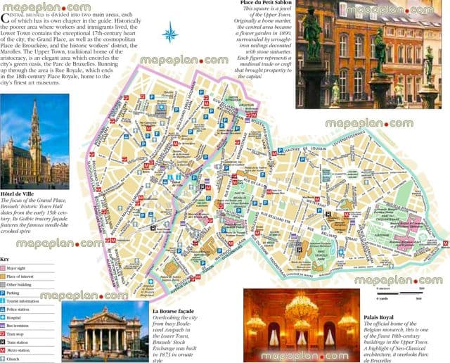 Brussels sights map