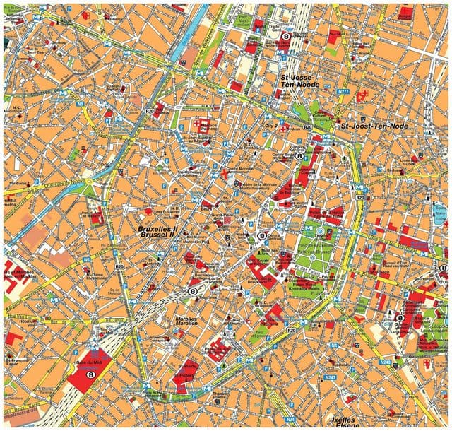Brussels city center map