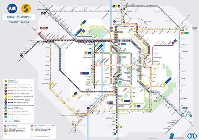 Brussels railway stations map