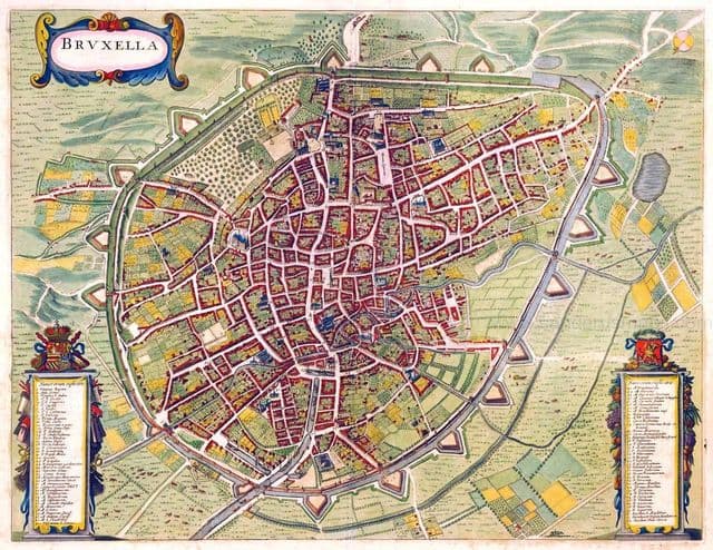 Brussels antique map